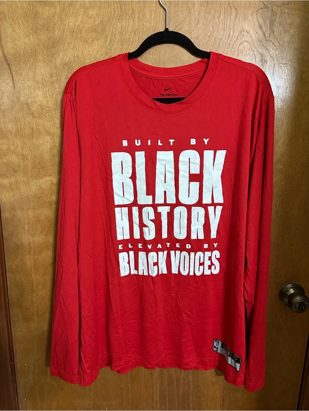 Nike Black History Red Long Sleeve Graphic Tee Men’s XXL NWT